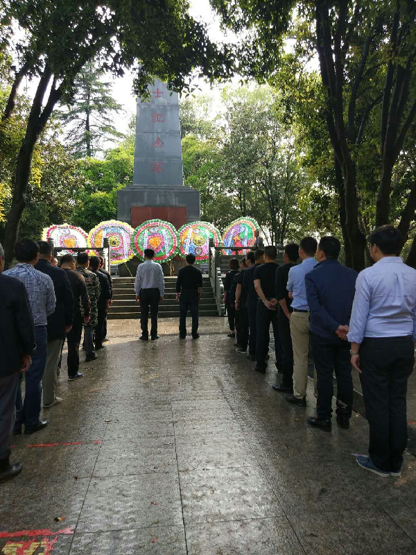 嘉鱼县个私协会组织党员到烈士陵园开展祭扫活动